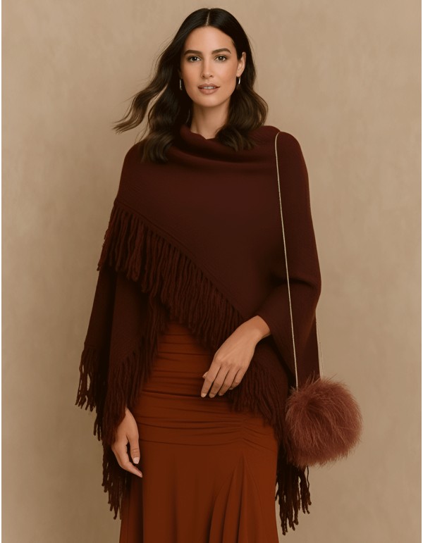 Poncho en laine invité