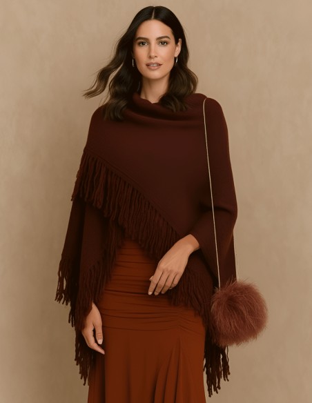 Poncho en laine invité