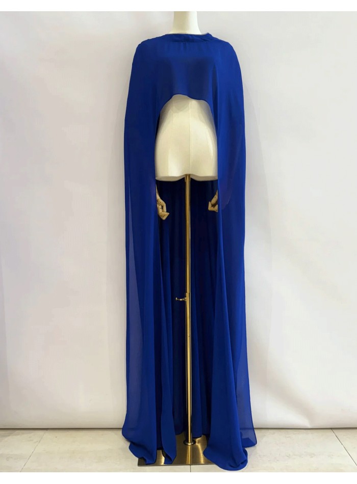 Asymmetrical multiposition chiffon wedding...