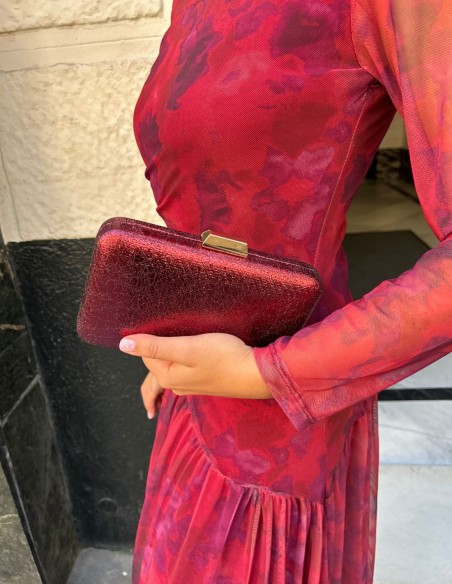 Bolso de fiesta metalizado rojo