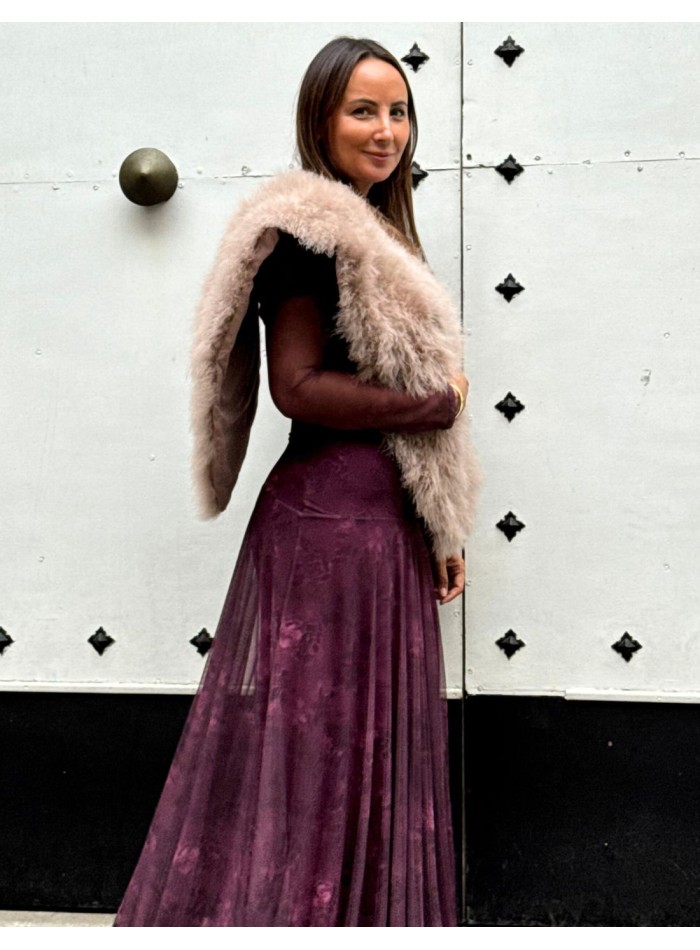 Ostrich feather wrap powder pink for wedding...