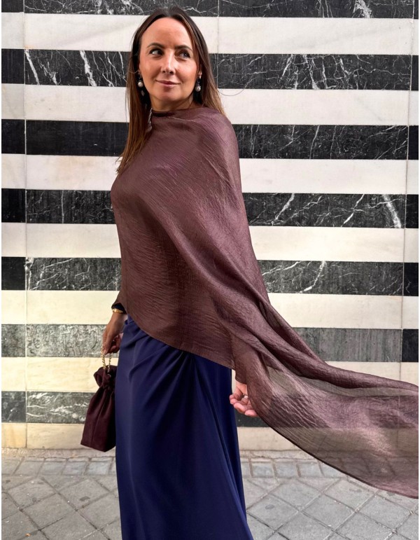 Chocolate brown guest scarf