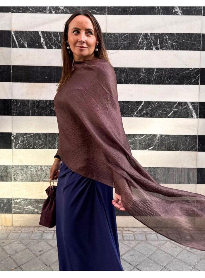 Chocolate brown guest scarf