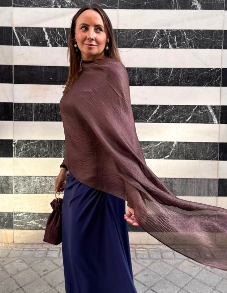 Chocolate brown guest scarf