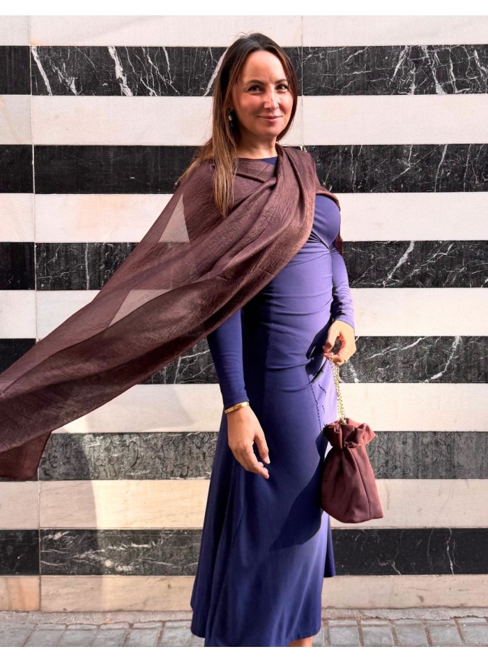 Echarpe d'invité brun chocolat