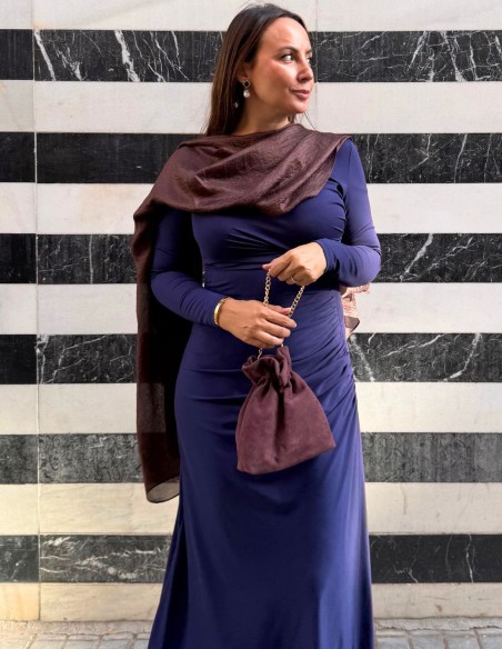 Echarpe d'invité brun chocolat