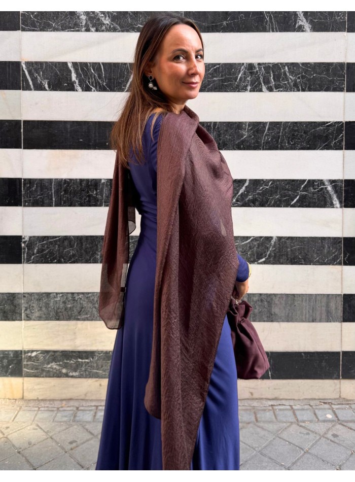 Echarpe d'invité brun chocolat