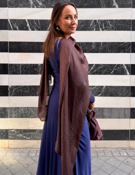 Chocolate brown guest scarf