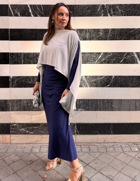 Silver glitter guest cape