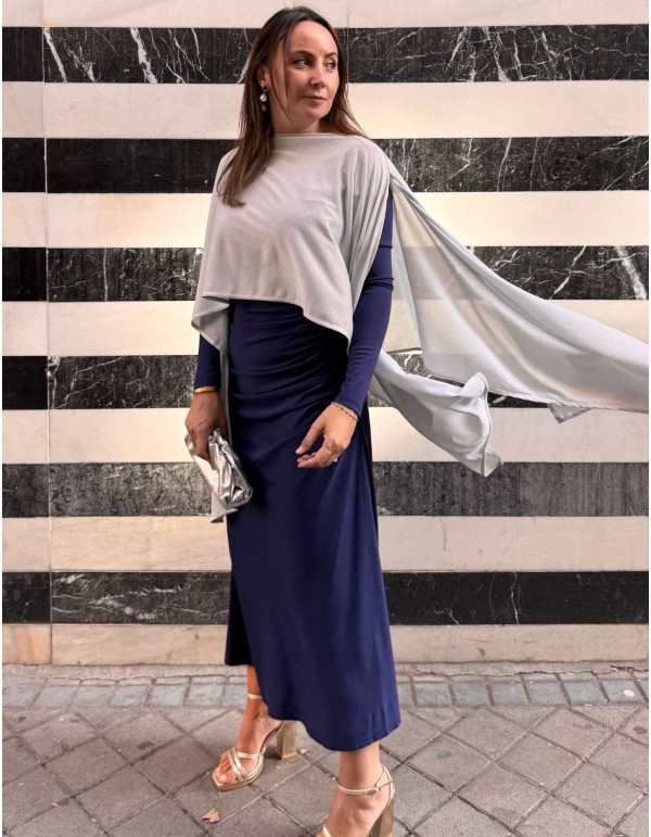 Silver glitter guest cape