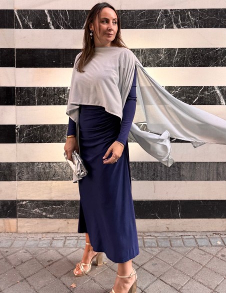 Silver glitter guest cape