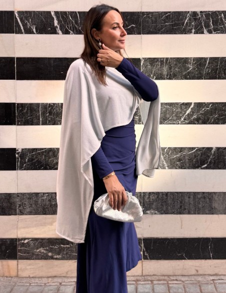 Silver glitter guest cape