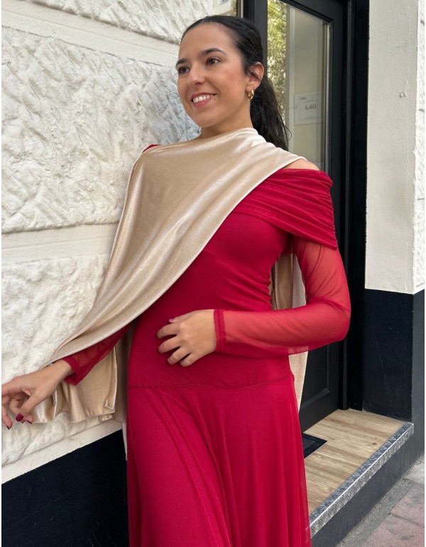 Cape d'invité courte avec fentes dorées