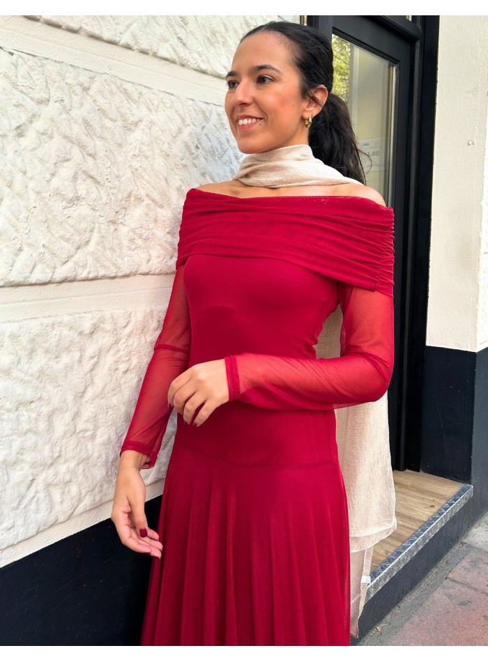 Chal para invitada dorado