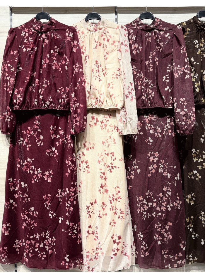 Conjunto de dos piezas con estampado floral de...