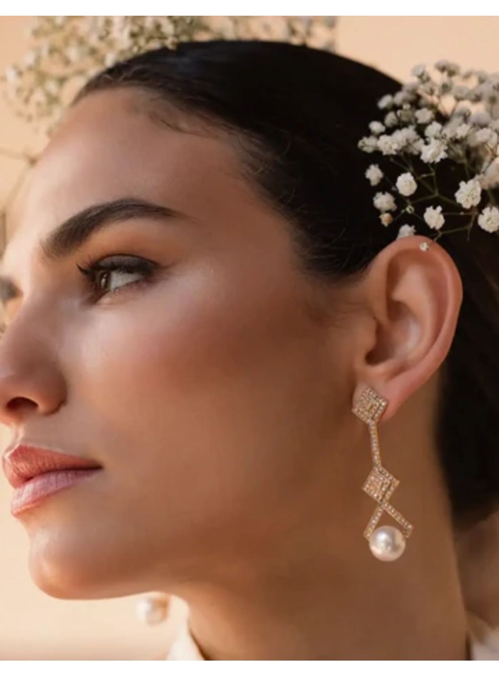 Boucles d'oreilles formes géométriques avec...