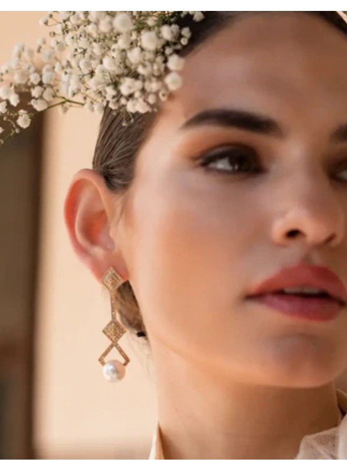 Boucles d'oreilles formes géométriques avec...