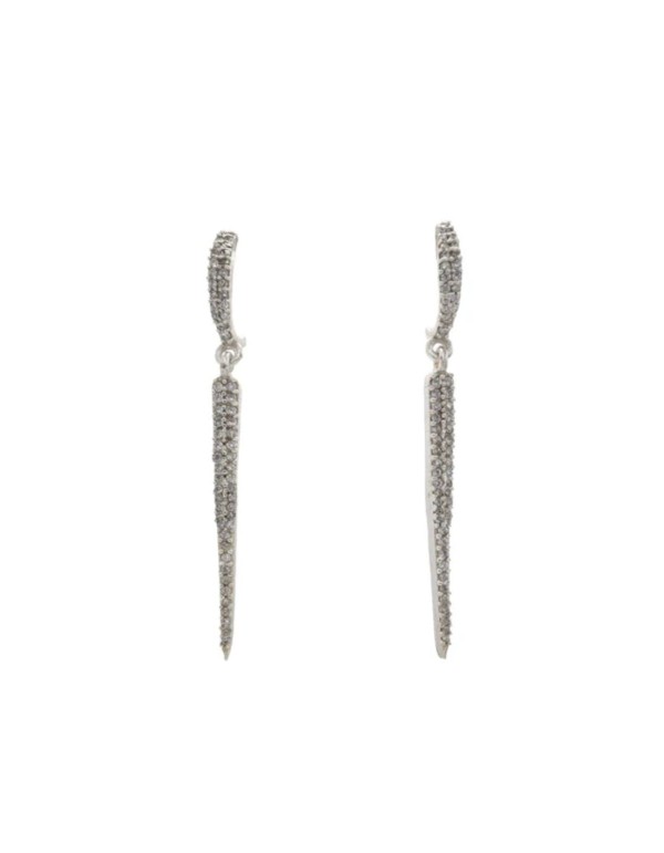 Sterling silver earrings with moonstone and zirconias