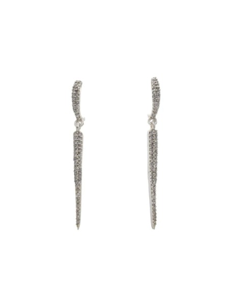 Sterling silver earrings with moonstone and zirconias