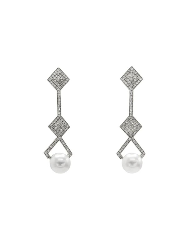 Boucles d'oreilles en argent sterling de forme...