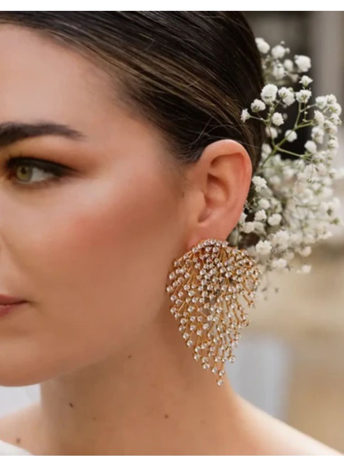 Boucles d'oreilles avec structure ramifiée avec...