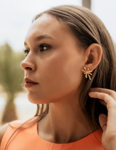 Small earrings with abstract silhouette
