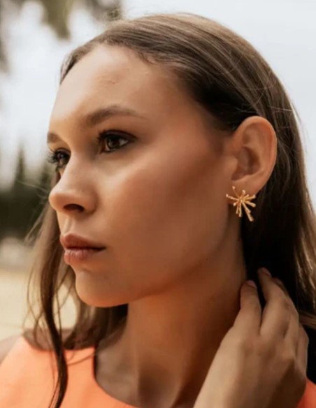 Small earrings with abstract silhouette