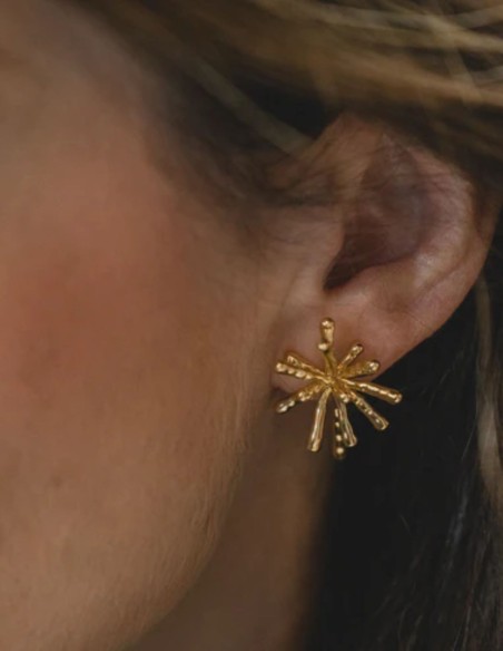 Petites boucles d'oreilles avec silhouette abstraite