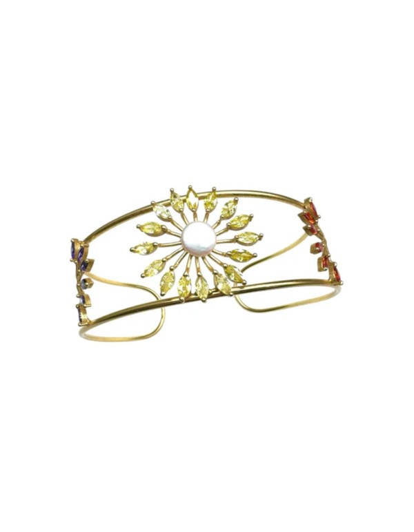 Adjustable choker with zirconia star details