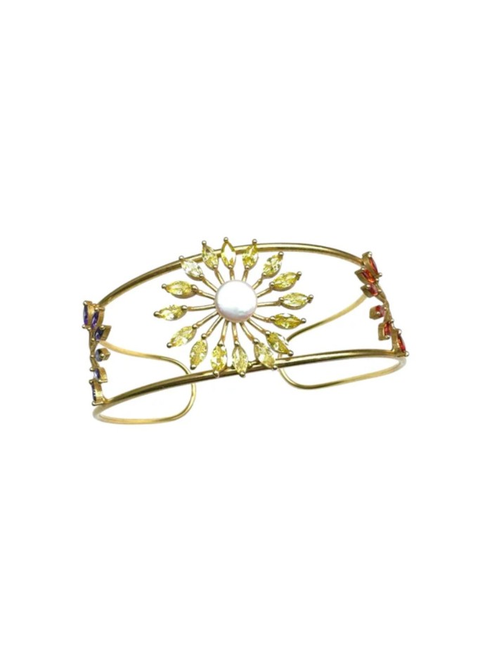 Choker ajustable con detalles de estrellas con circonitas