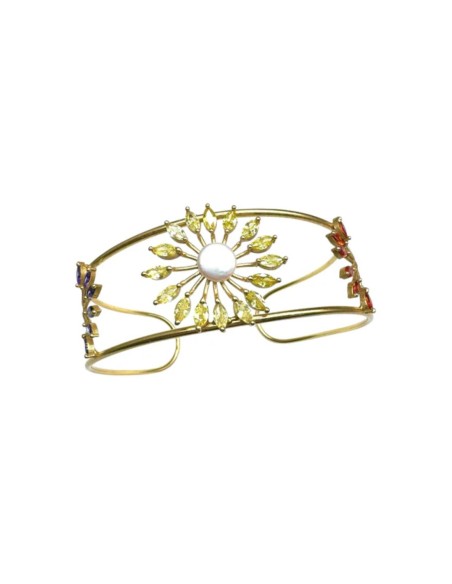 Adjustable choker with zirconia star details