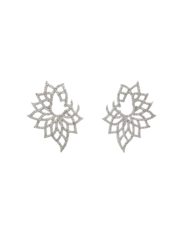 Boucles d'oreilles en argent sterling en forme de fleur...