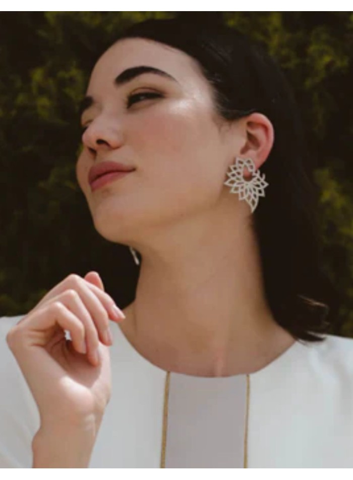 Boucles d'oreilles en argent sterling en forme...