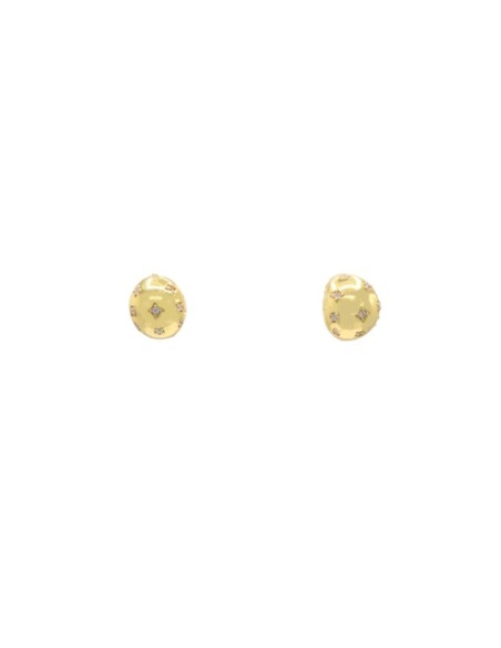 Small earrings with alternating zirconia details