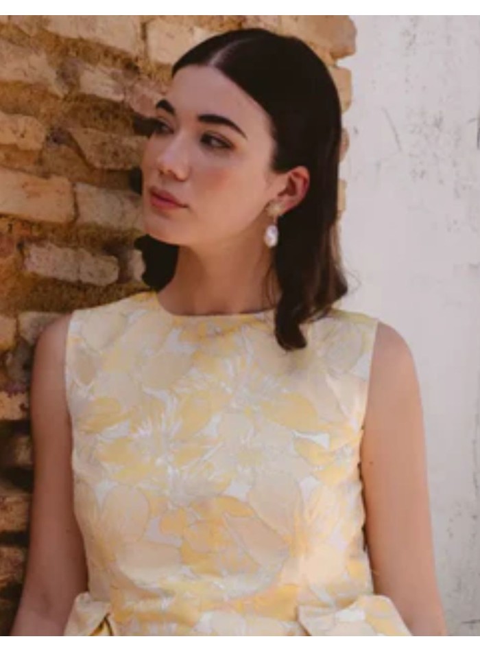 Boucles d'oreilles avec étoile en zircon et perles