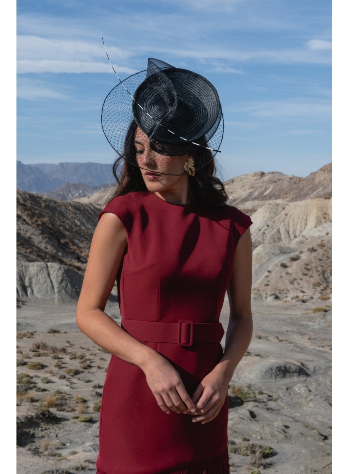 Robe longue en crêpe avec dos ouvert et jupe...