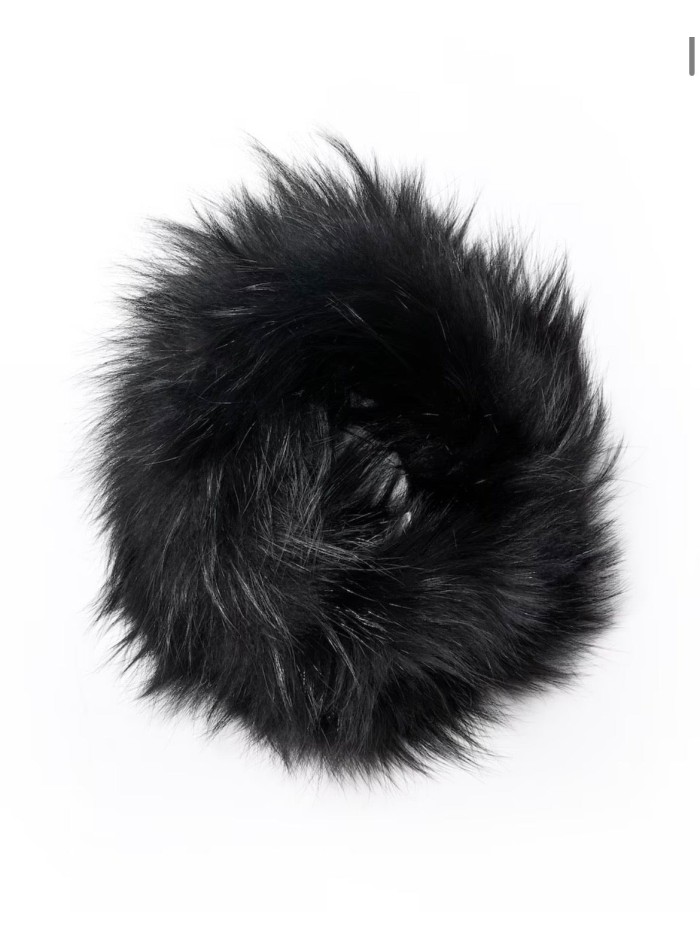 Collier en cuir élastique noir