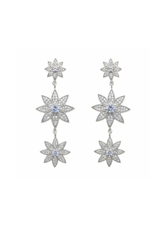 Boucles d'oreilles longues en argent sterling...