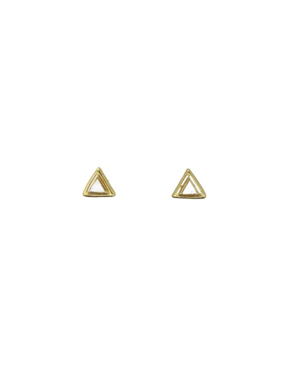 Boucles d'oreilles plaquées or avec motif triangulaire
