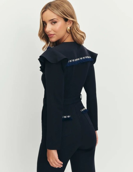 copy of Fitted jumpsuit with trimmings and fringe details