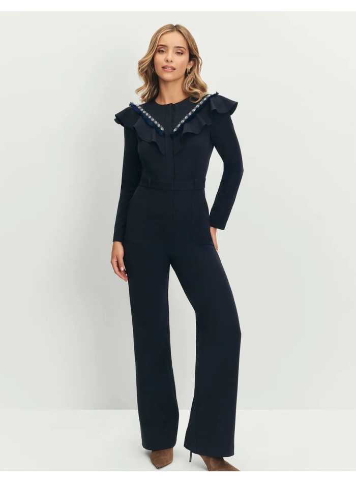 copy of Fitted jumpsuit with trimmings and...