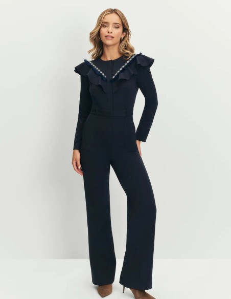 copy of Fitted jumpsuit with trimmings and fringe details