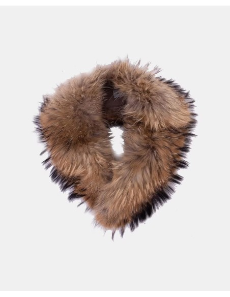 Étole en cuir naturel marron