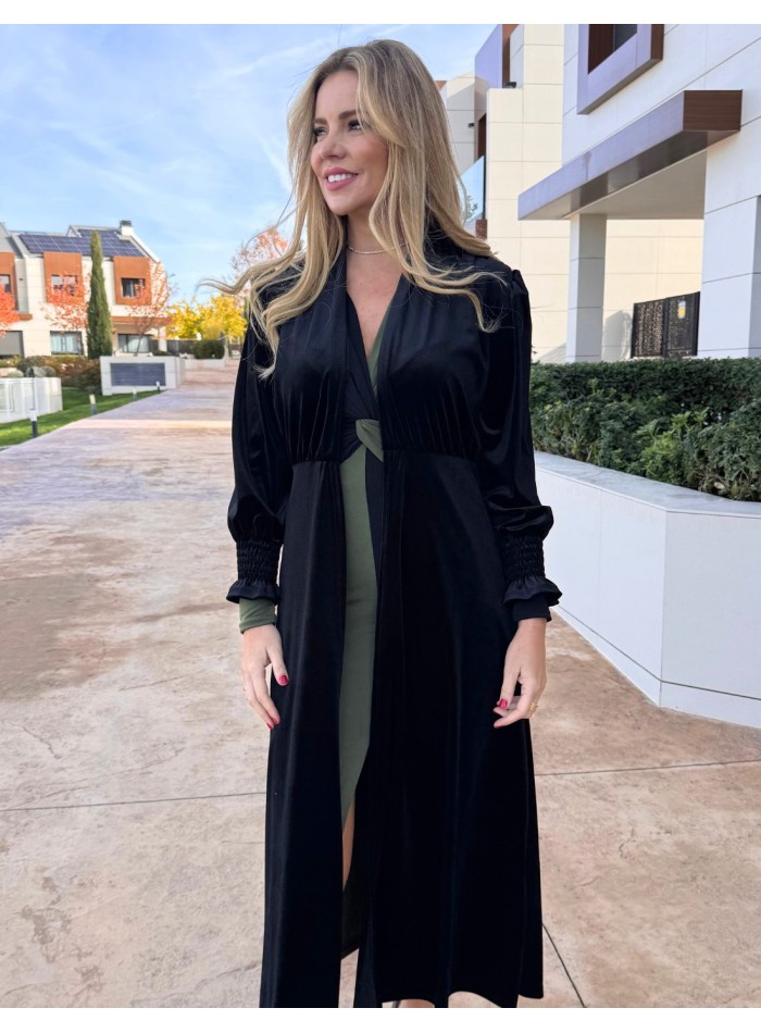 Kimono d'invité en velours noir