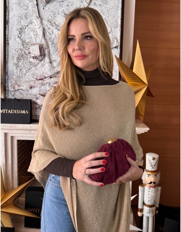 Poncho dorado con brillo 2