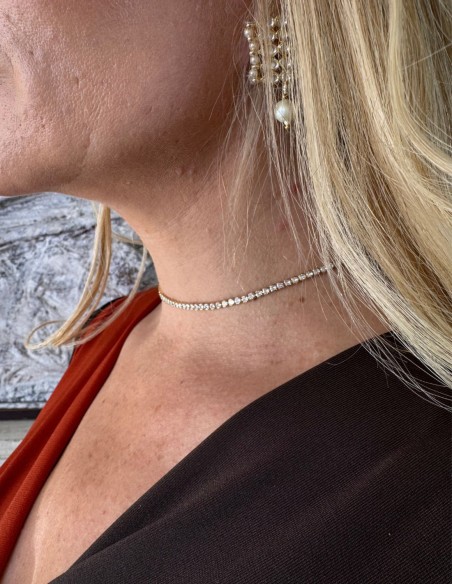 Gold plated zirconia choker