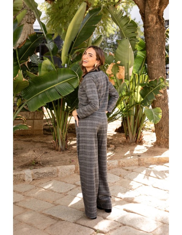 Guest long pants with gray and black checks 2