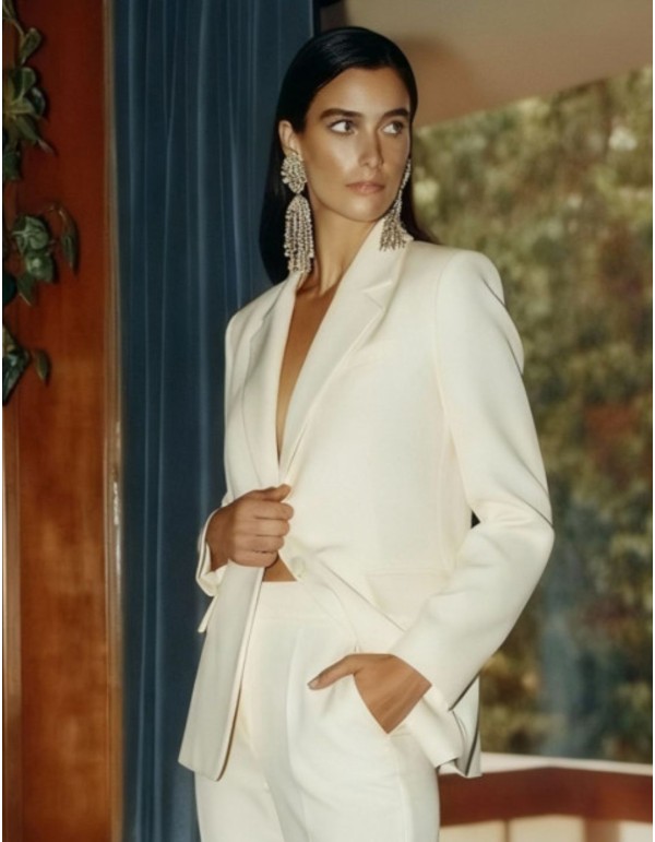 White structured suit pants 2