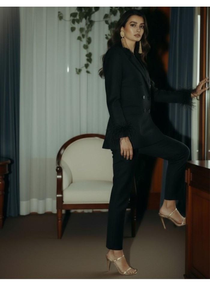 Structured long pants with pockets