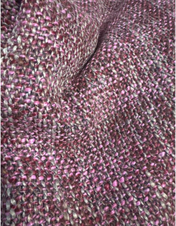 Robe midi en tweed avec encolure Bardot et jupe évasée